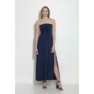🎉 NEW Susana Monaco Bow Maxi Dress Blue Size M